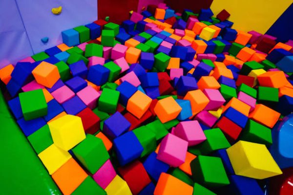 Foam Pit 4'x4' with 3” Cube Foam Blocks